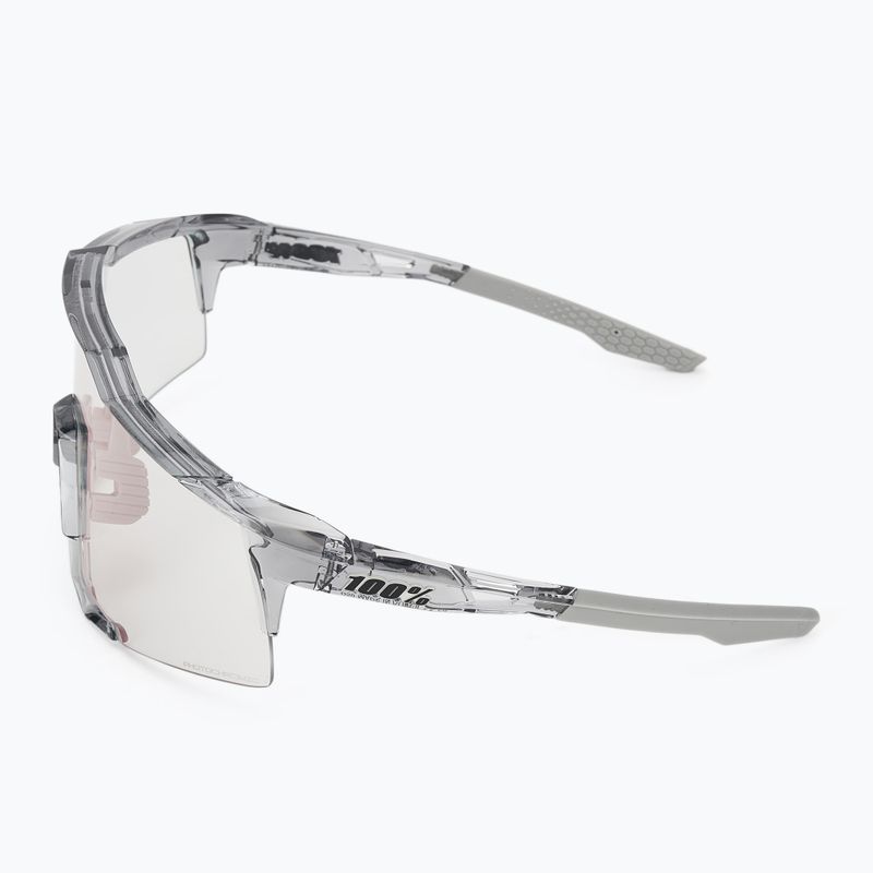 100% Speedcraft sunglasses polished translucent grey/rose gold mirror photochromes 4