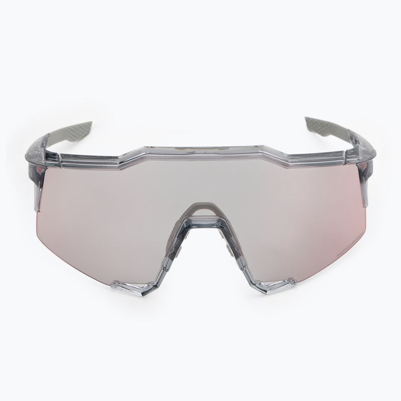 100% Speedcraft sunglasses polished translucent grey/rose gold mirror photochromes 6