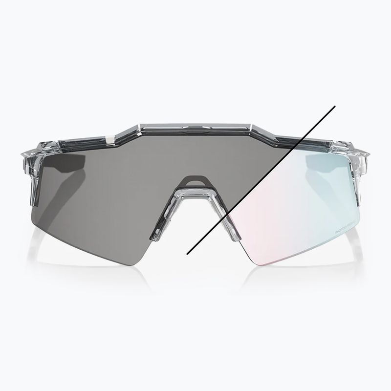100% Speedcraft SL polished translucent grey/rose gold mirr photochr sunglasses 8