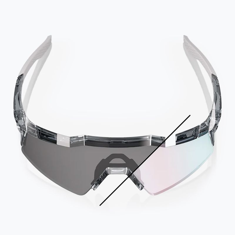 100% Speedcraft SL polished translucent grey/rose gold mirr photochr sunglasses 10