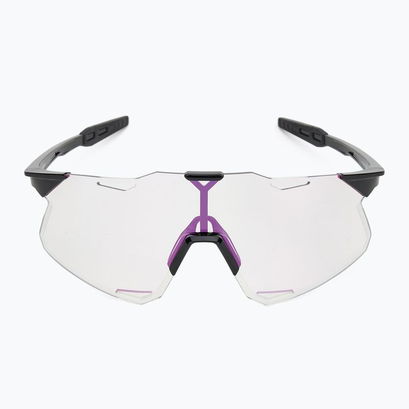 100% Hypercraft gloss black/photochromic purple mirror sunglasses 3
