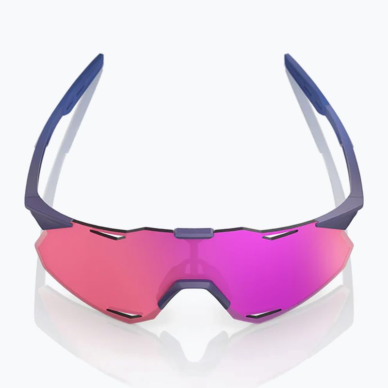 Sunglasses 100% Hypercraft XS satin storm metallic/purple mirror 3