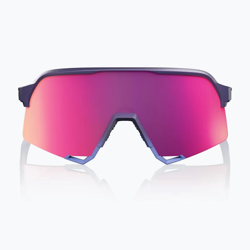 Sunglasses 100% S3 satin storm metallic/purple mirror 4