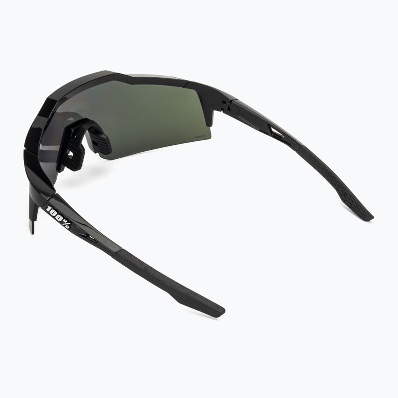 100% Speedcraft SL polished black/hyper polarised lavender mirror sunglasses 3