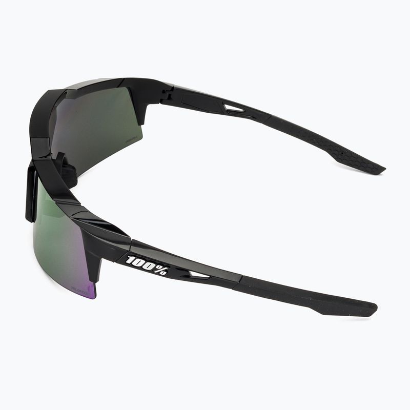 100% Speedcraft SL polished black/hyper polarised lavender mirror sunglasses 5