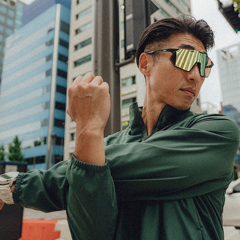 Sunglasses 100% Hypercraft SQ matte juniper/hiper mint mirror 4