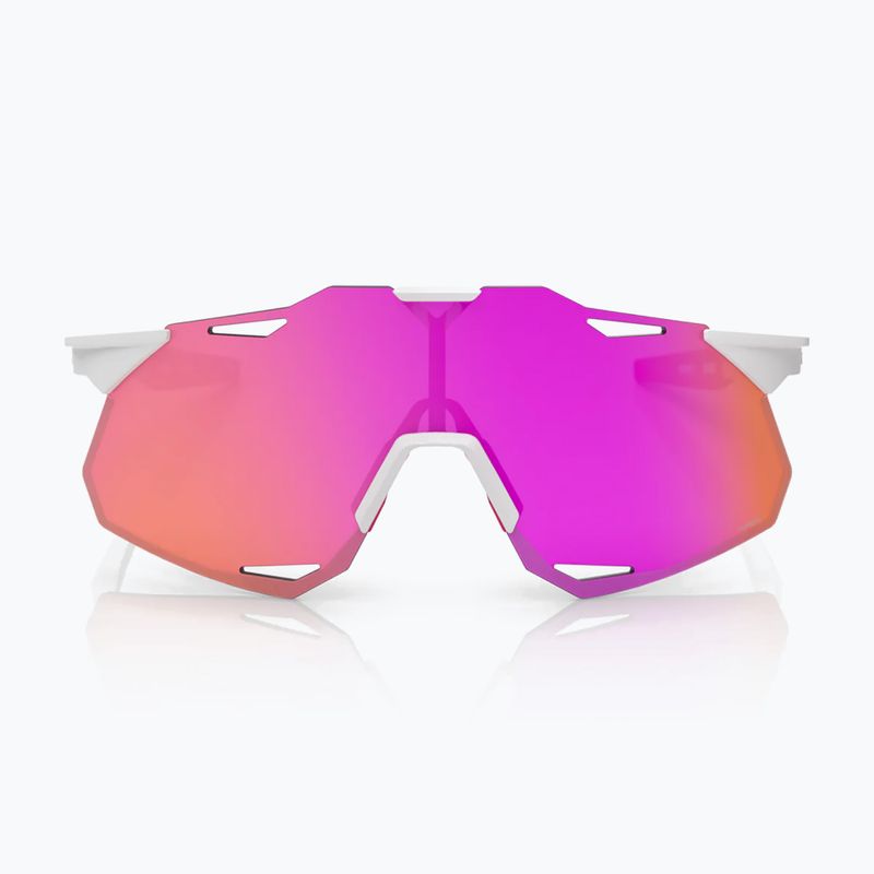 Sunglasses 100% Hypercraft XS matte white/pink/hiper vital pink mirror 4
