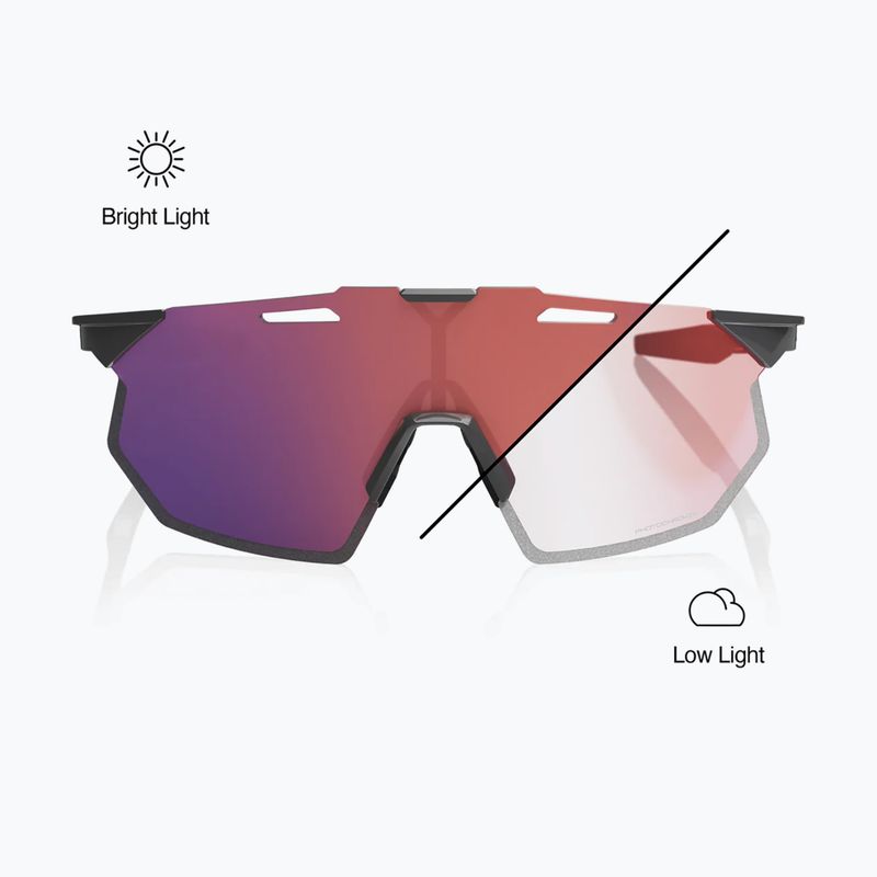 Sunglasses 100% Hypercraft SQ gloss light grey/rose gold mirror photochromic 4