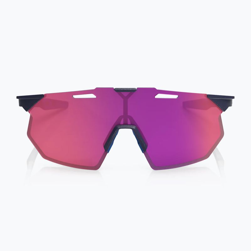Sunglasses 100% Hypercraft SQ satin storm metallic/purple mirror 4