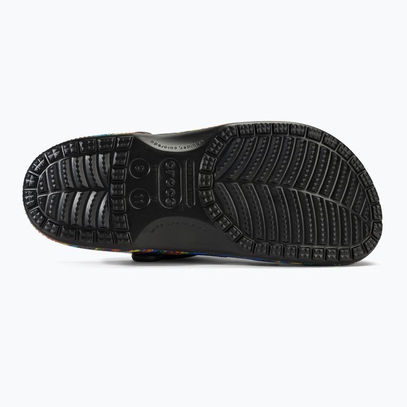 Women's Crocs Baya Seasonal Printed Clog black/multi slides 5