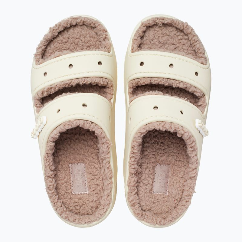 Crocs Classic Cozzzy Sandal bone/mushroom slides 12