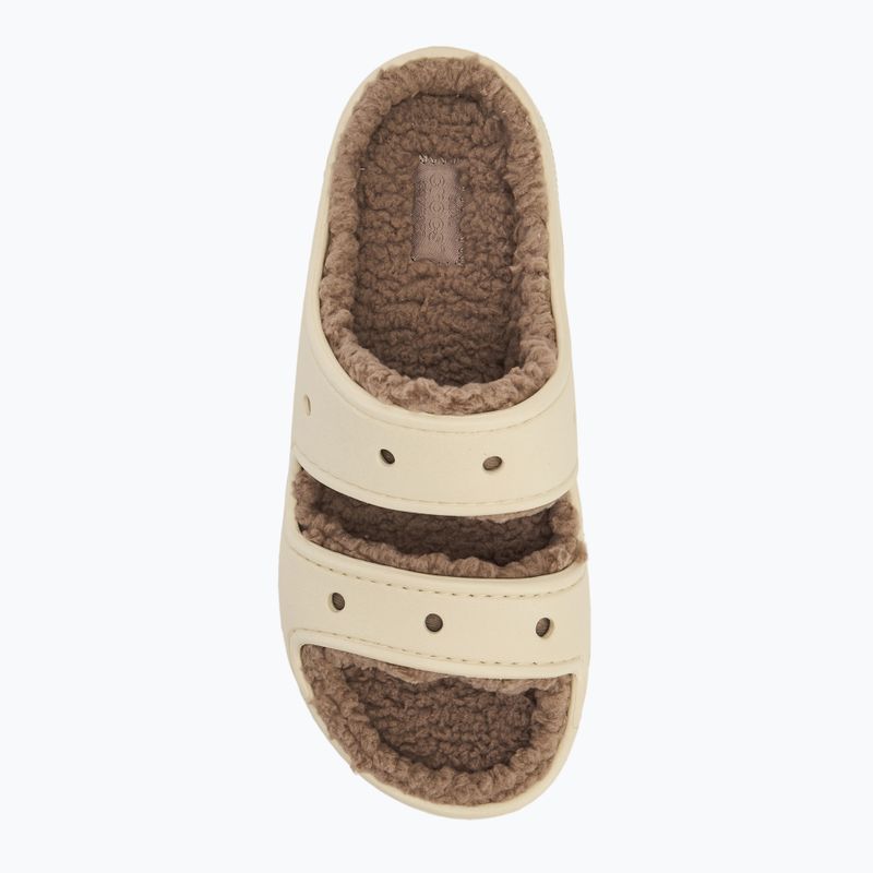 Crocs Classic Cozzzy Sandal bone/mushroom slides 5