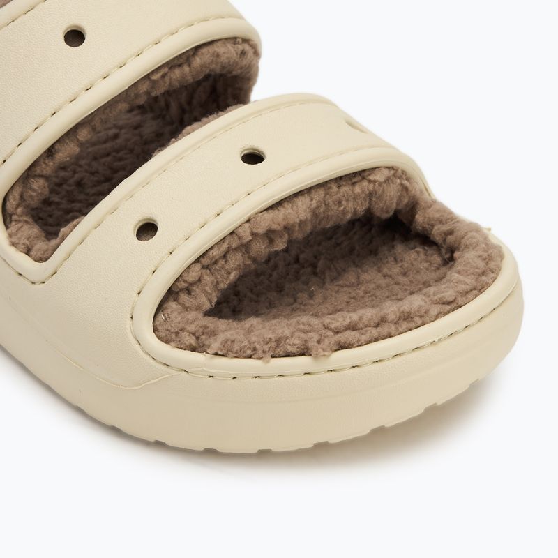 Crocs Classic Cozzzy Sandal bone/mushroom slides 7