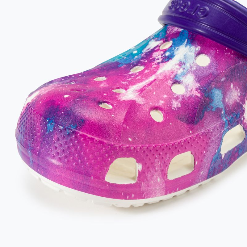 Crocs Baya Seasonal Printed Clog white/multi junior slides 8