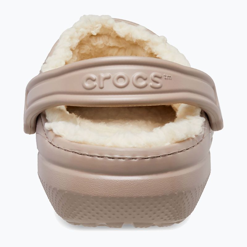 Crocs Classic Lined Clog mushroom/bone slides 11