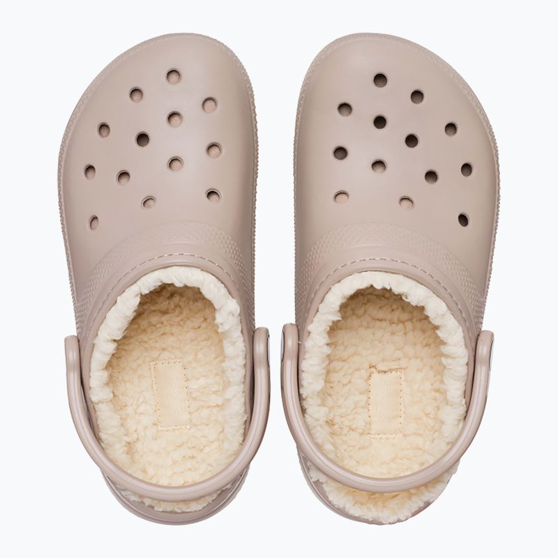 Crocs Classic Lined Clog mushroom/bone slides 13