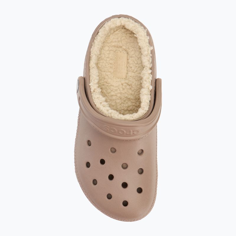 Crocs Classic Lined Clog mushroom/bone slides 6