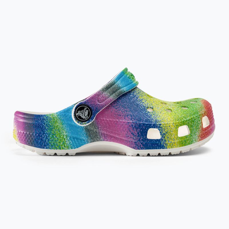 Crocs Classic Spray Dye white/multi children's slides 3