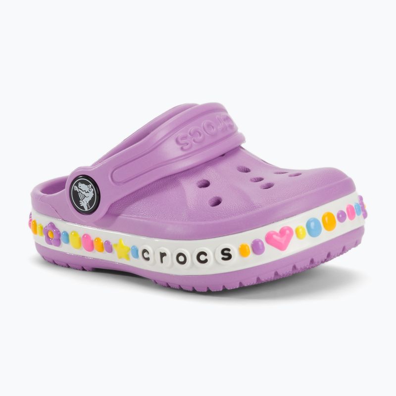 Crocs Bayaband Charm Band Clog Toddler orchid slides 2