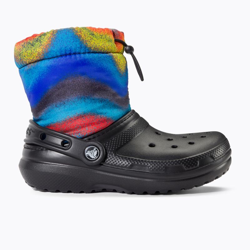 Crocs Classic Lined Spray Dye Boot Kids snow boots black/multi 2