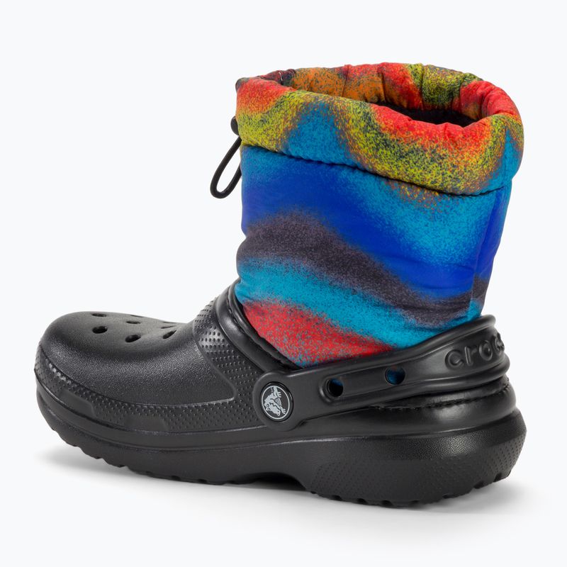 Crocs Classic Lined Spray Dye Boot Kids snow boots black/multi 3