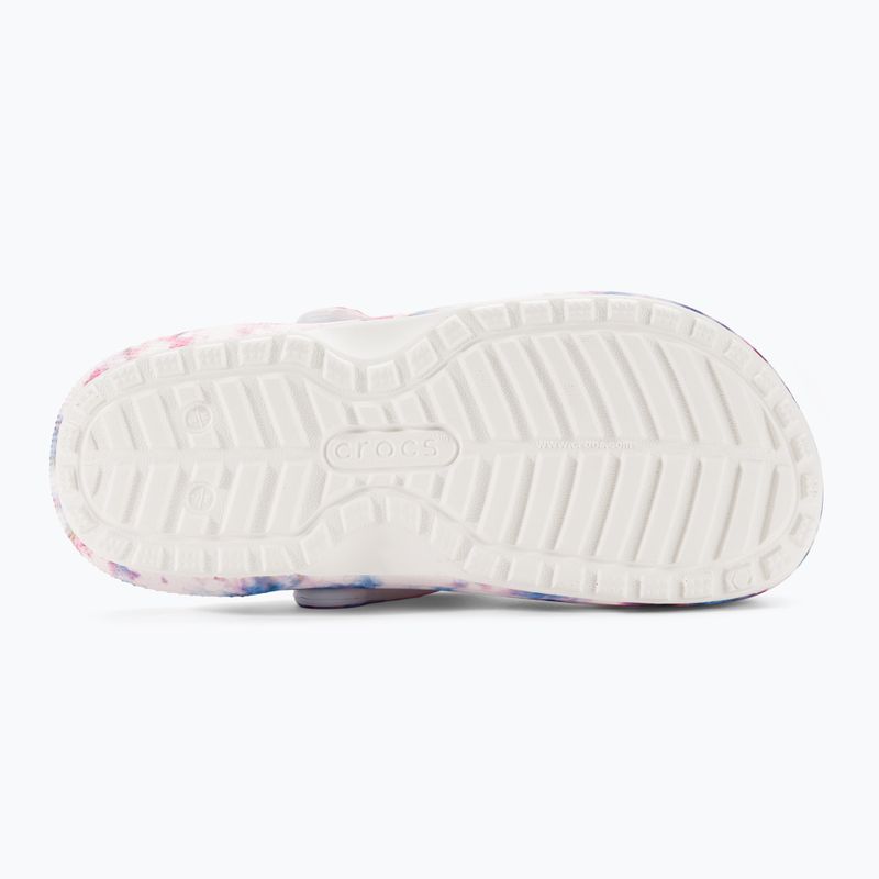 Women's Crocs Classic Lined Tie Dye Clog bordeaux/multi flip-flops 6