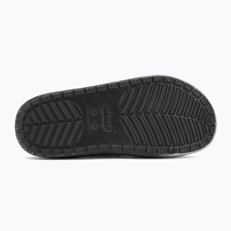 Crocs Classic Cozzzy Glitter Sandal black/silver flip-flops 4