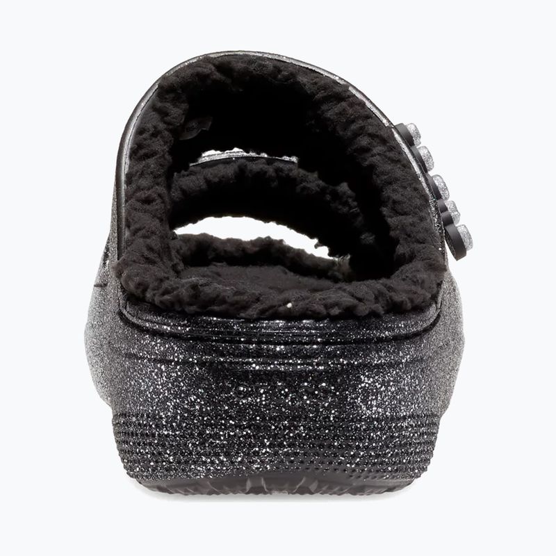 Crocs Classic Cozzzy Glitter Sandal black/silver flip-flops 4