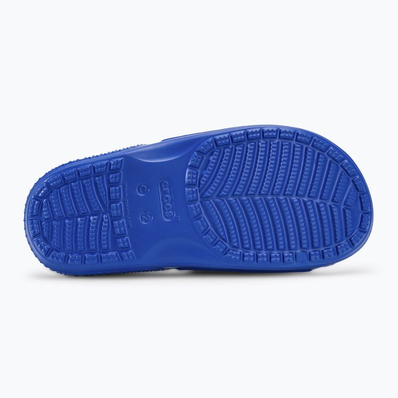 Crocs Classic blue bolt children's slides 4