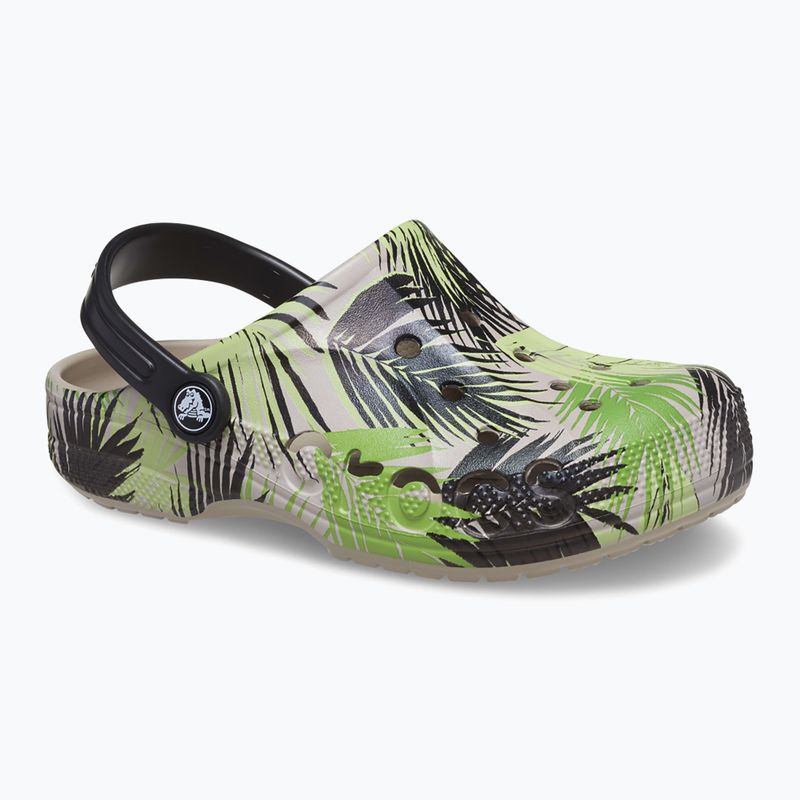 Crocs Baya Seasonal Printed Clog junior slides cobblestone/tropical 9