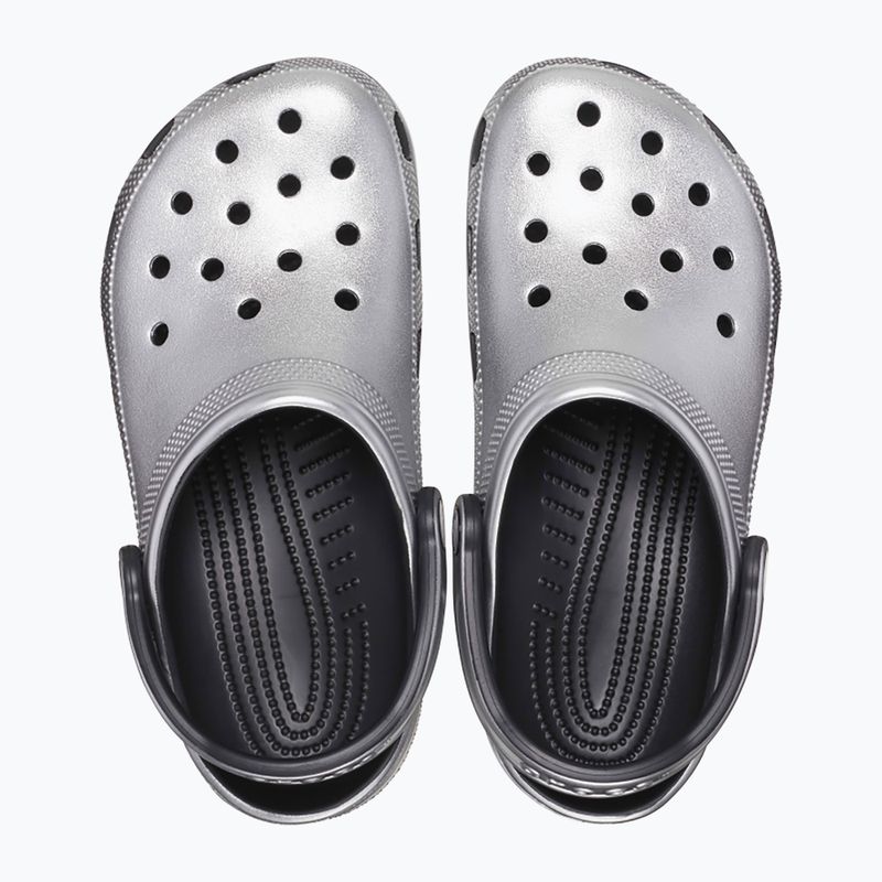 Crocs Classic silver/metallic slides 13