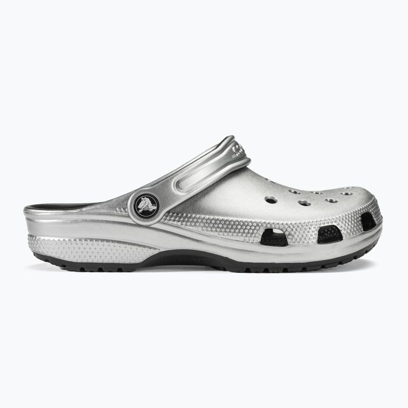 Crocs Classic silver/metallic slides 3