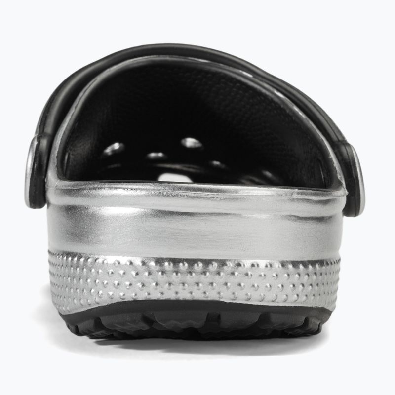 Crocs Classic silver/metallic slides 7
