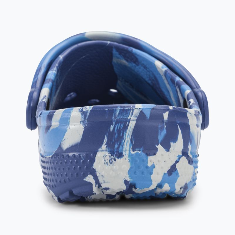 Crocs Classic Marbled Clog blue bolt/multi slides 7
