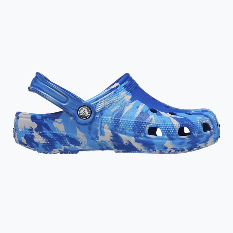 Crocs Classic Marbled Clog blue bolt/multi slides 10
