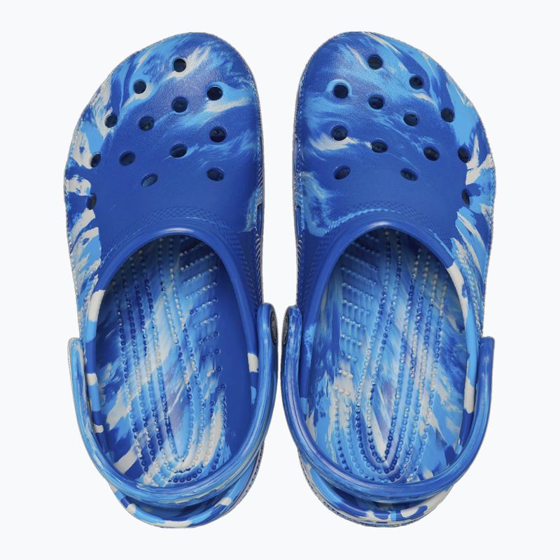 Crocs Classic Marbled Clog blue bolt/multi slides 12