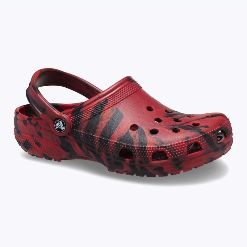 Crocs Classic Marbled Clog pepper/black slides 9