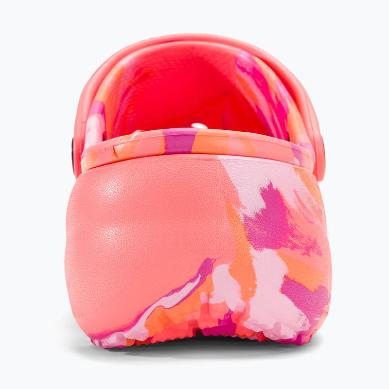 Women's Crocs Classic Platform Marbled guava/multi slides 7