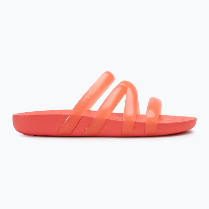 Women's Crocs Splash Glossy Strappy slides neon watermelon 2