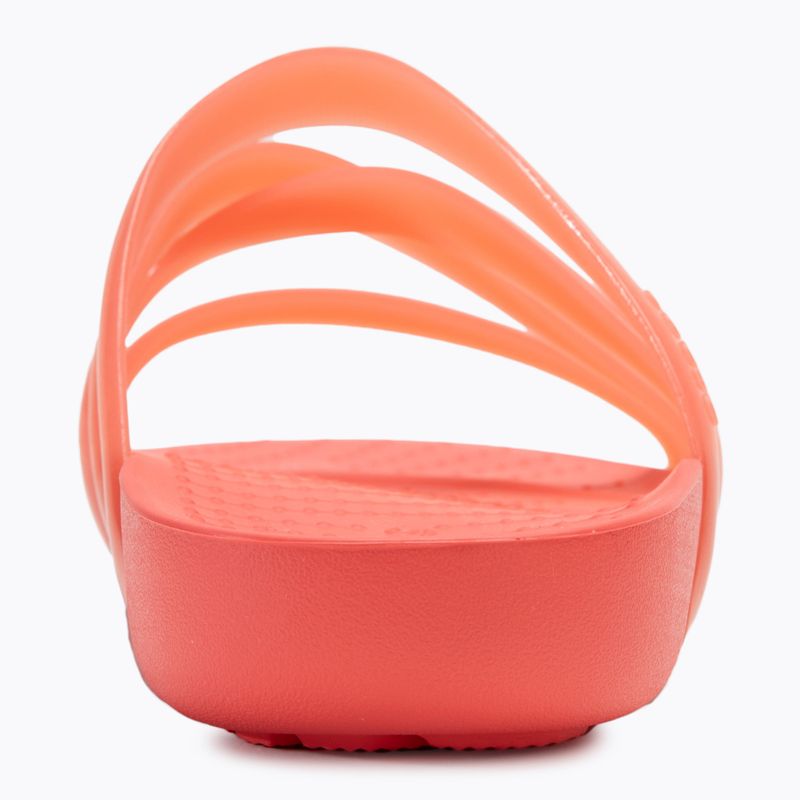 Women's Crocs Splash Glossy Strappy slides neon watermelon 6