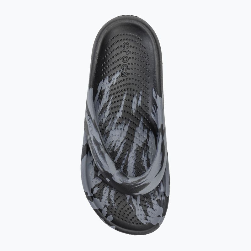 Crocs Mellow Marbled Recovery black/charcoal flip flops 5