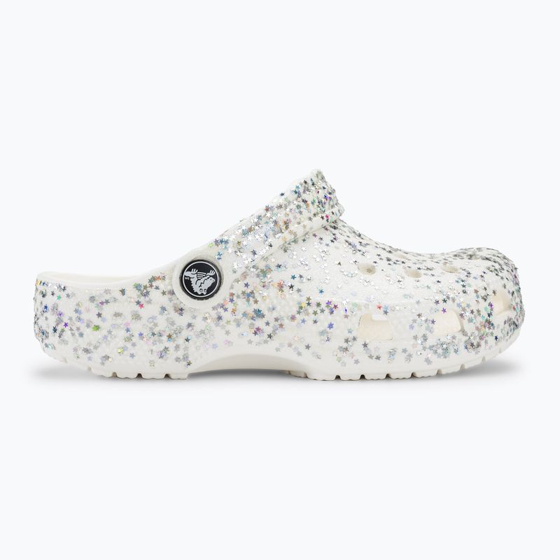 Crocs Classic Starry Glitter white children's slides 3