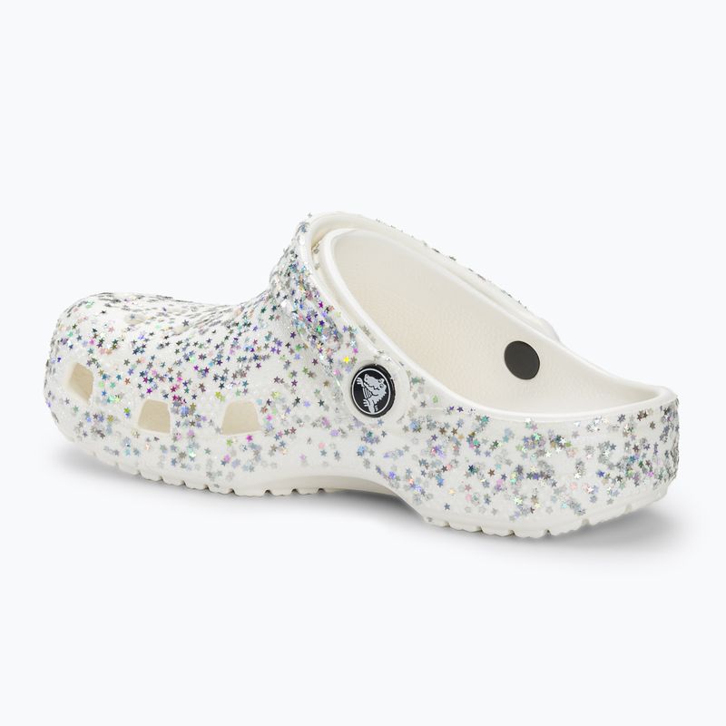 Crocs Classic Starry Glitter white children's slides 4