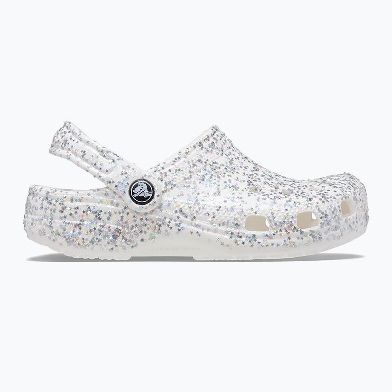 Crocs Classic Starry Glitter white children's slides 10