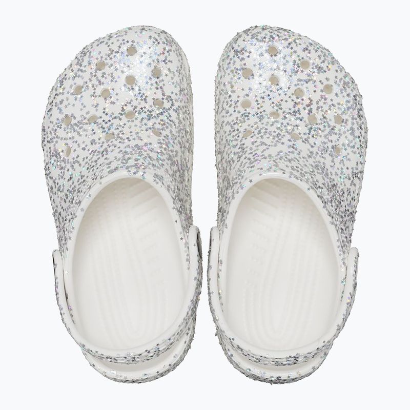Crocs Classic Starry Glitter white children's slides 12