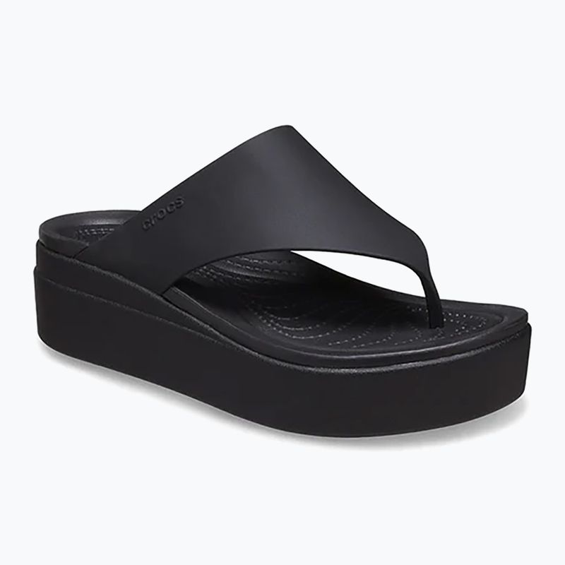 Crocs Brooklyn black women's flip flops 8