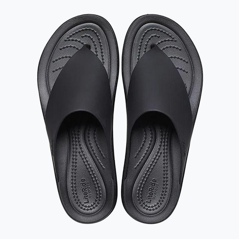 Crocs Brooklyn black women's flip flops 12