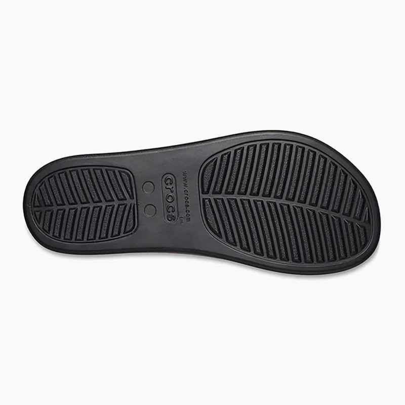 Crocs Brooklyn black women's flip flops 13