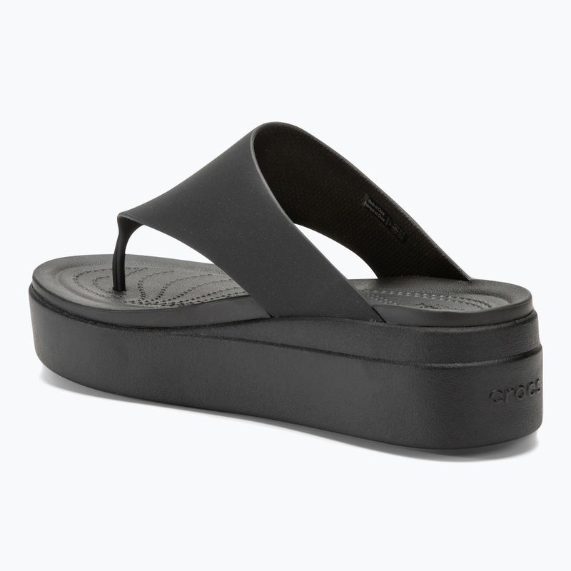 Crocs Brooklyn black women's flip flops 3