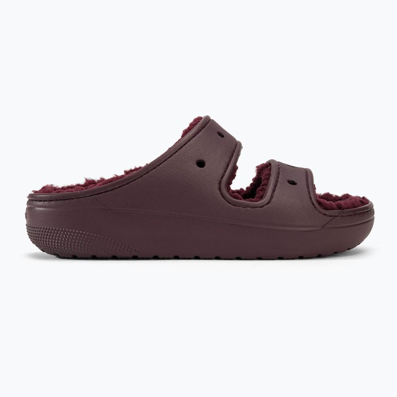 Crocs Classic Cozzzy dark cherry slides 2
